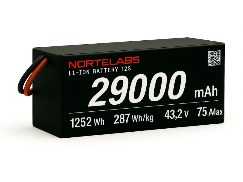 Li-ion 29000mAh 12S5P 43.2V Battery Pack