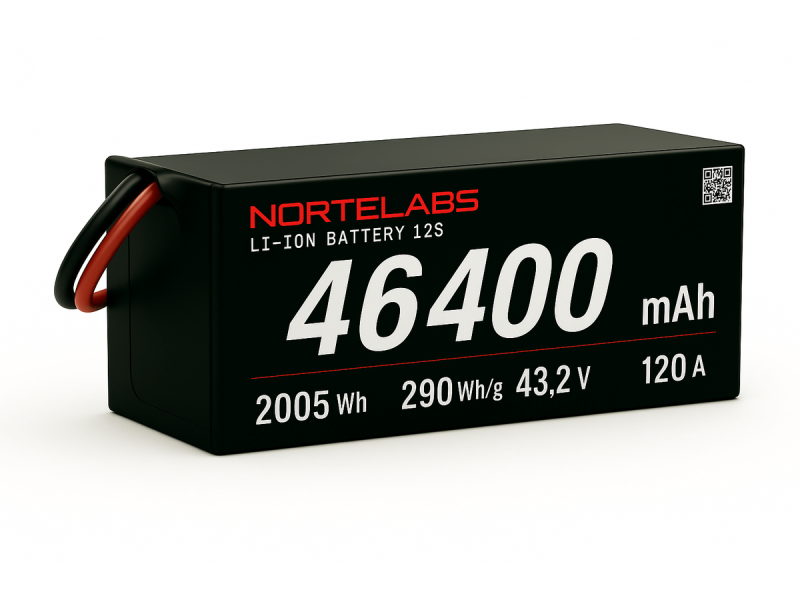 Li-ion 46400mAh 12S8P 43.2V Battery Pack