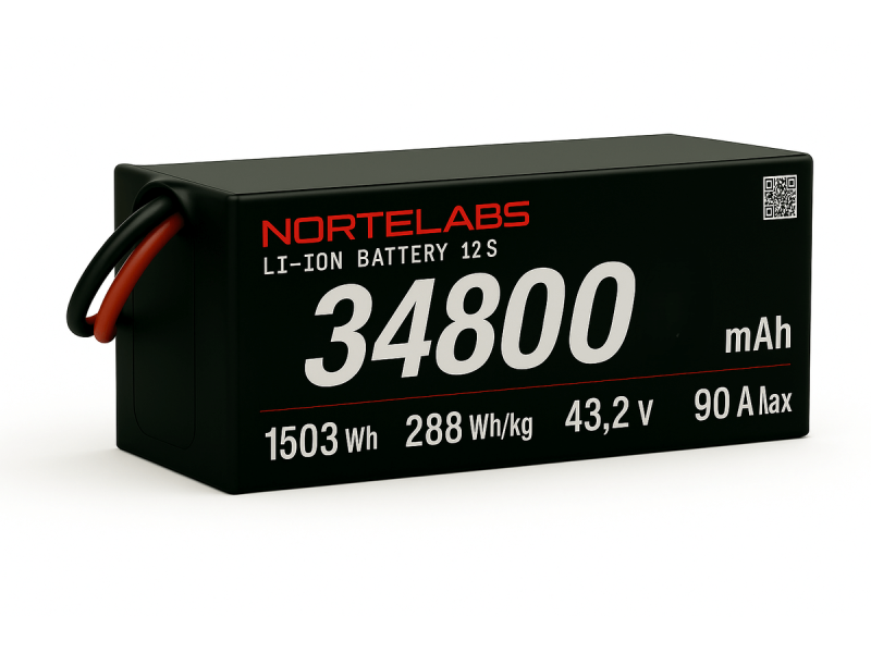 Li-ion 34800mAh 12S6P 43.2V Battery Pack